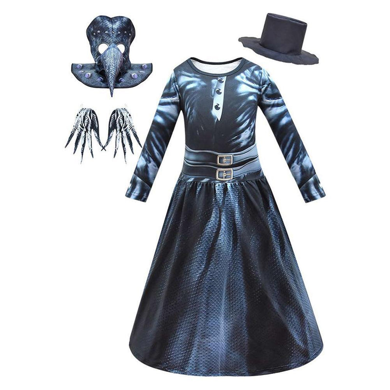 Kids Medieval Steampunk Plague Doctor Cosplay Costumes Halloween Party Dress Up Costume - CrazeCosplay