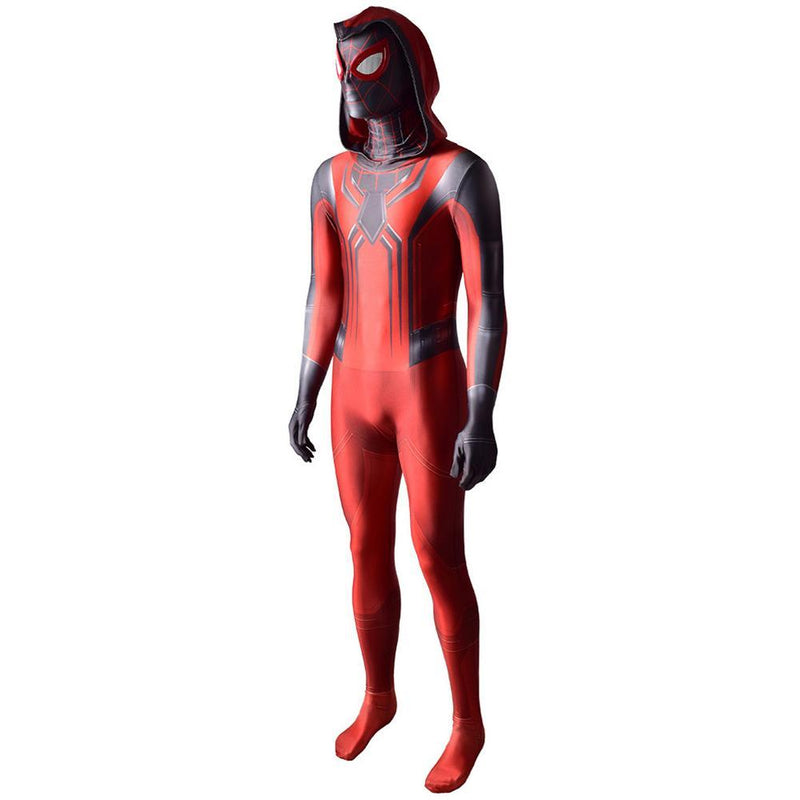 2020 Miles Morales Spiderman Costume Suit Black and Red - CrazeCosplay