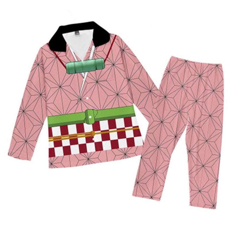 Unisex Demon Slayer: Kimetsu no Yaiba Clothing Sets Kamado Nezuko Cosplay Sleepwear Nightwear Pajamas Set Costumes For Men Girls Women Boys - CrazeCosplay