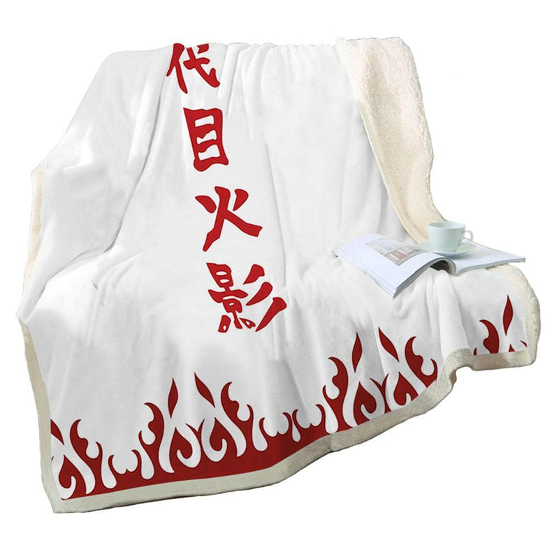 NARUTO Namikaze Minato Fourth Hokage Sherpa Blanket Quilt Cover Travel Youth Bedding Plush Throw Blanket - CrazeCosplay