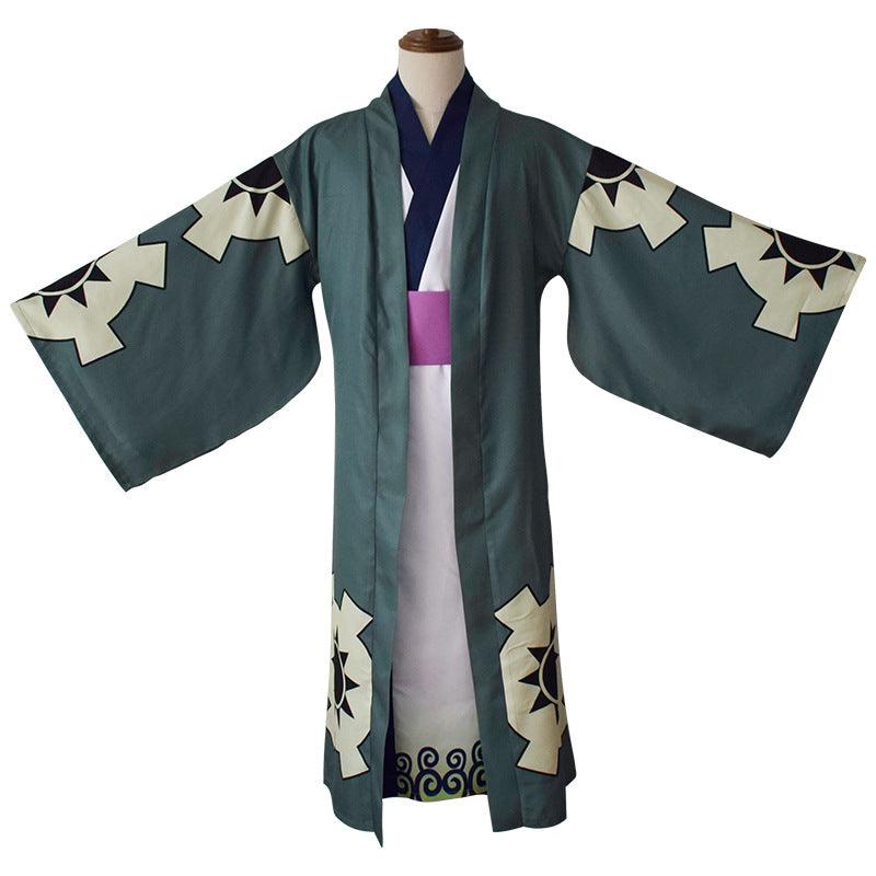 One Piece Roronoa Zoro Kimono Robe Cosplay Costume