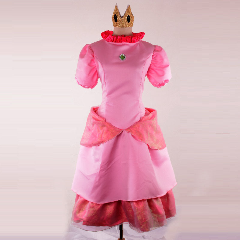 Princess Peach Pink Dress Simple Book Week Costumes Mario Halloween Cosplay for Women - CrazeCosplay