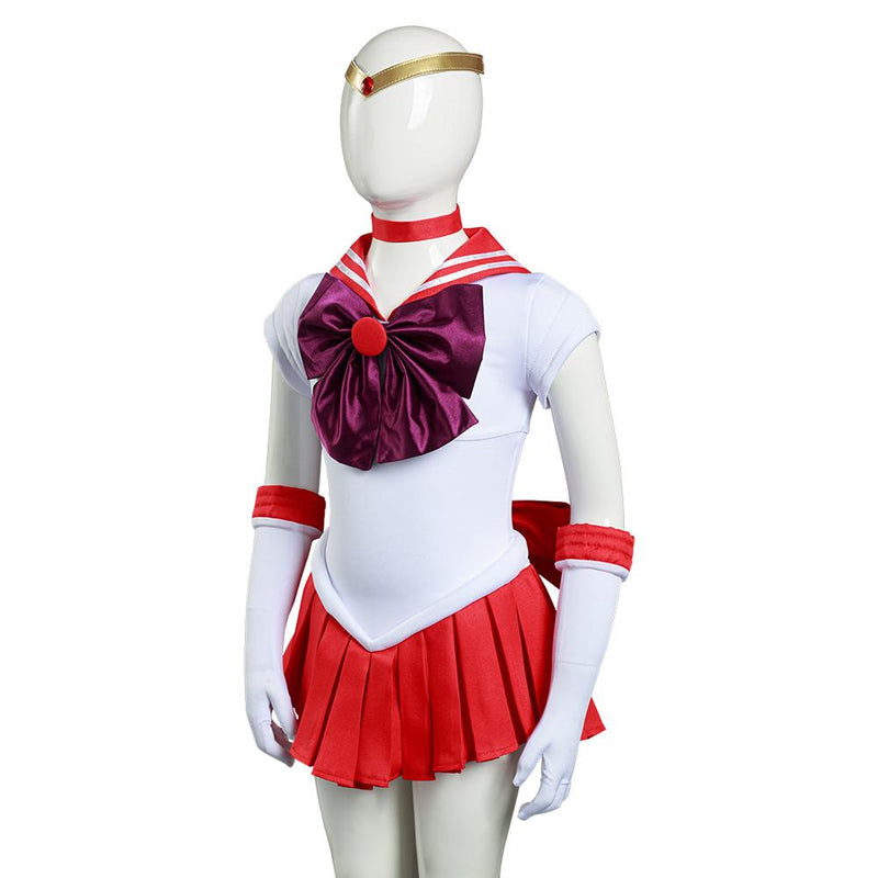 Sailor Moon Hino Rei Kids Children Girls Dress Outfits Halloween Carnival Suit Cosplay Costume - CrazeCosplay