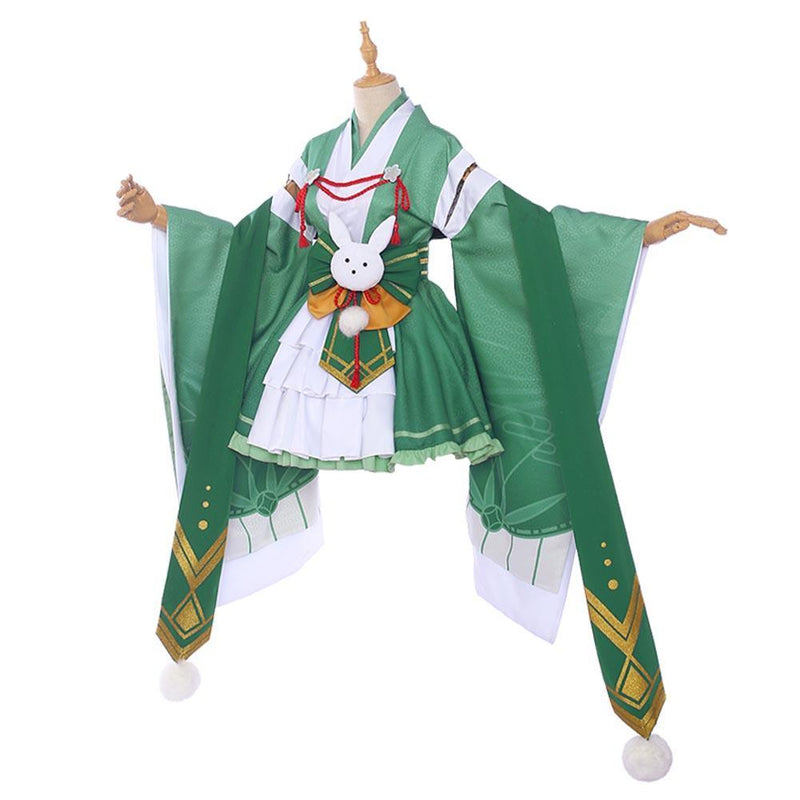 My Boku No Hero Academia Midoriya Izuku Kimono Princess Dress Full Set Halloween Carnival Cosplay Costume - CrazeCosplay