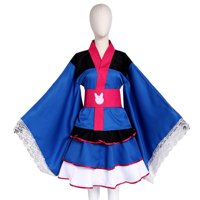 Ow Overwatch D Va Hana Song Japanese Kimono Dress Cosplay Costume - CrazeCosplay