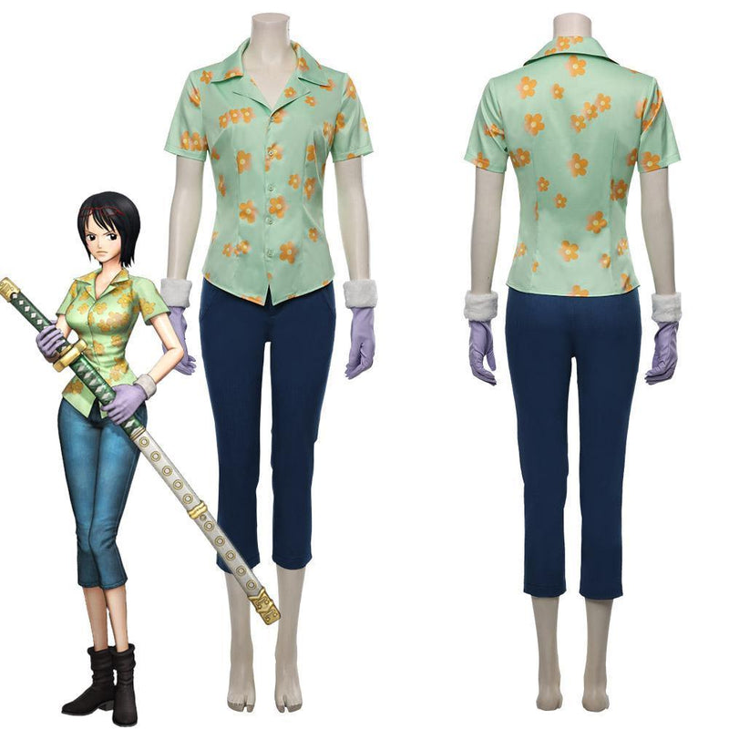 One Piece Pirate Warriors 4 Tashigi Shirt Outfit Cosplay Costume