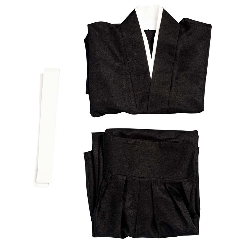 Anime Bleach Kuchiki Rukia Cosplay Costume Japanese Kimono Outfit Black - CrazeCosplay