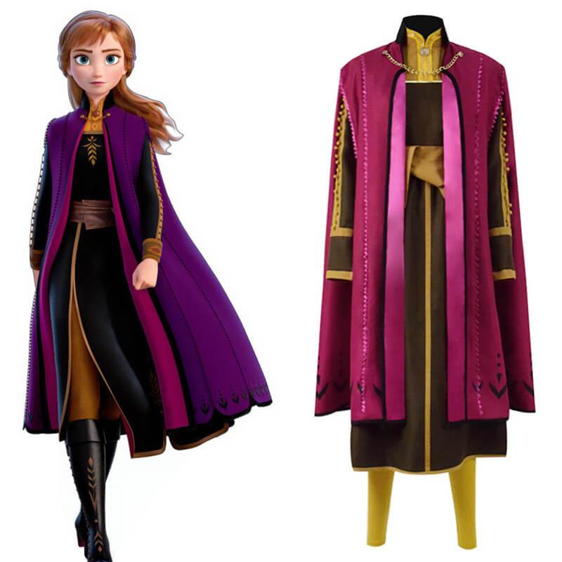Halloween Frozen 2 Princess Anna Cosplay Costume For Adults No reviews - CrazeCosplay