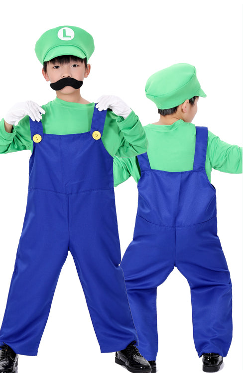 Luigi Costume Super Mario Family Halloween Cosplay Costumes for Book Week - CrazeCosplay