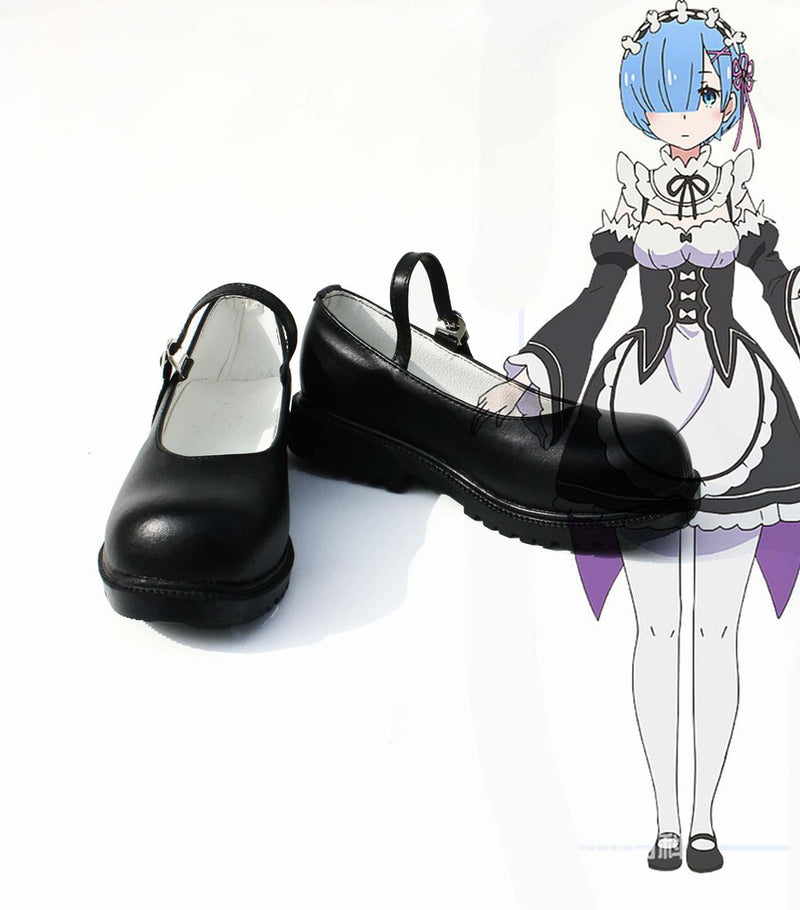 re: zero - starting life in another world ram rem cosplay shoes - CrazeCosplay
