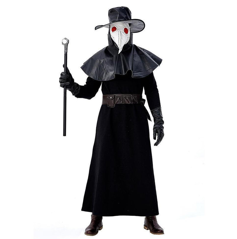 Men Medieval Plague Doctor Halloween Fancy Dress Costume - CrazeCosplay