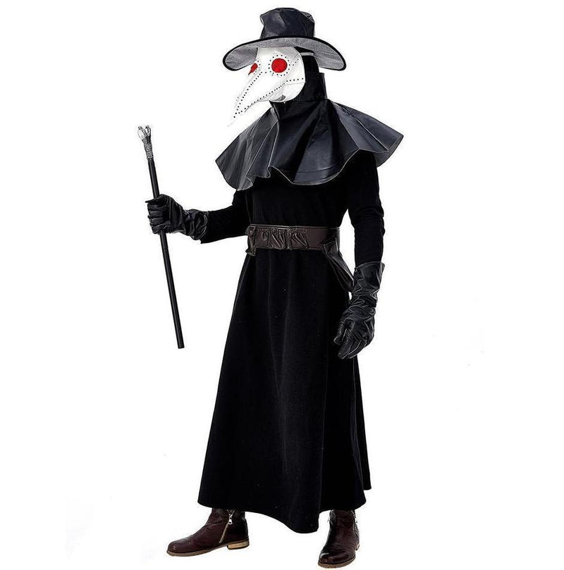 Men Medieval Plague Doctor Halloween Fancy Dress Costume - CrazeCosplay