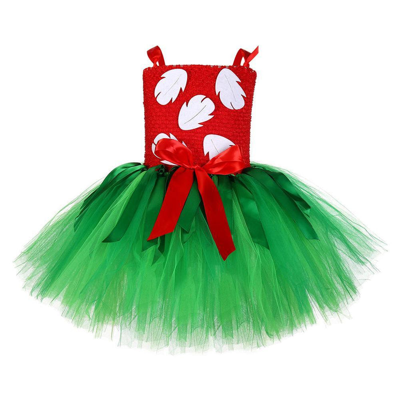 Girls Tutu Dress Christmas Party Costumes Elf Cosplay Clothing Layered Dress - CrazeCosplay