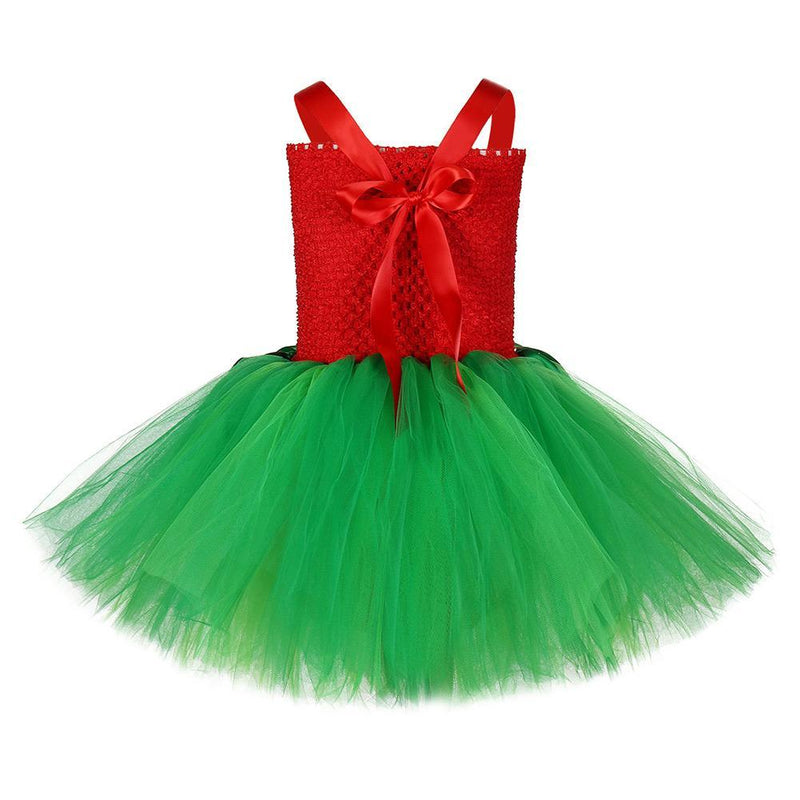Girls Tutu Dress Christmas Party Costumes Elf Cosplay Clothing Layered Dress - CrazeCosplay