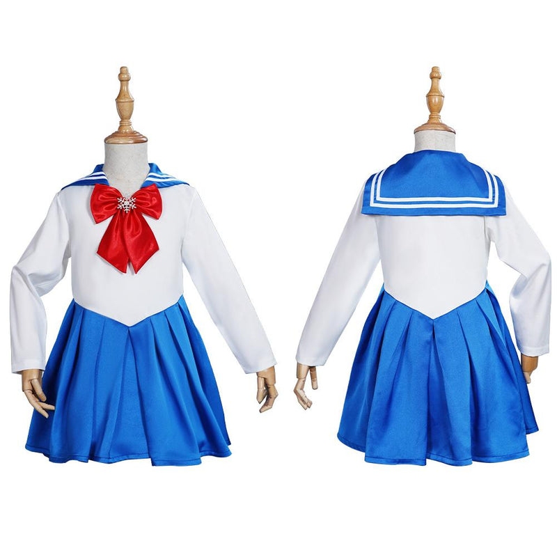 Sailor Moon Kids Girls Blue Dress Outfits Halloween Carnival Suit Cosplay Costume - CrazeCosplay