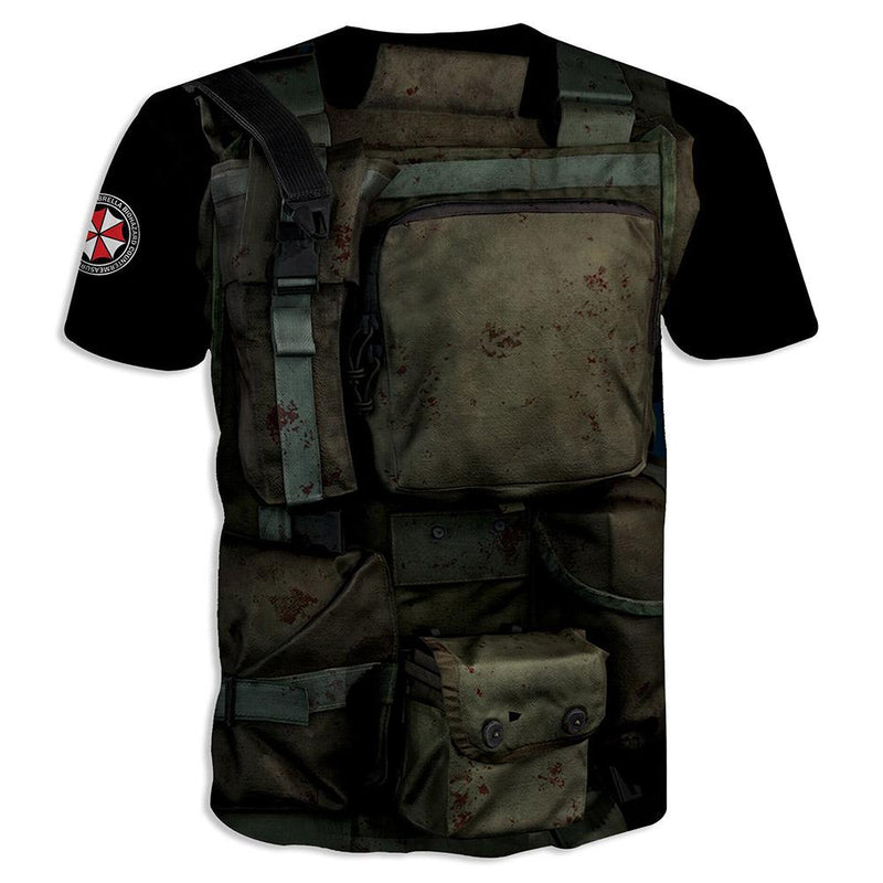 Unisex Resident Evil 3 T-Shirts Carlos Oliveira Cosplay Costume 3D Print Casual Shirt - CrazeCosplay