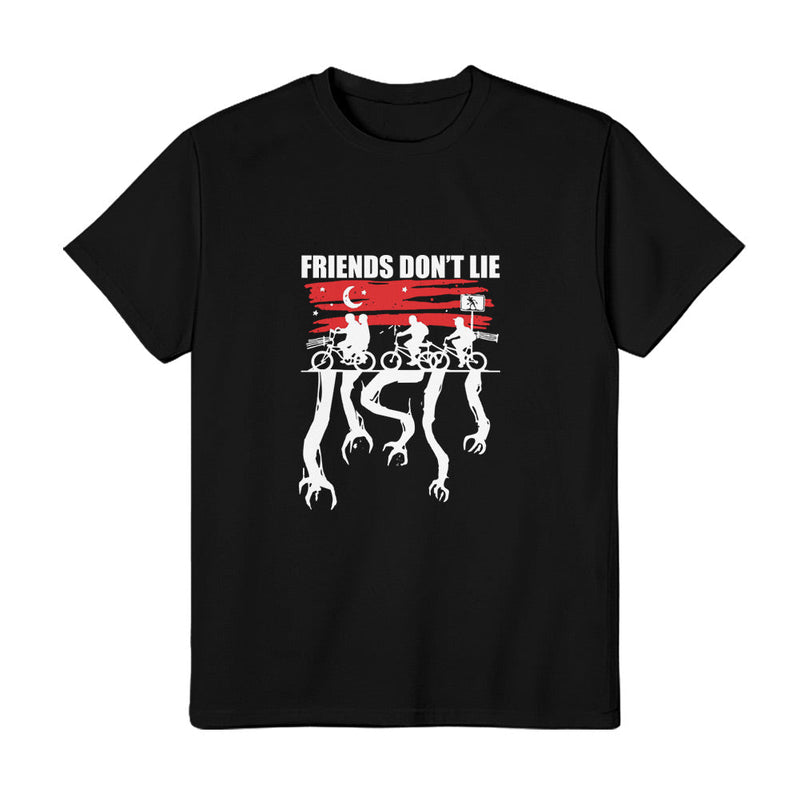 Unisex Stranger Things Season 4 Friends Don't Lie Printed Summer O-neck T-shirt Casual Street 3D Print Shirts - CrazeCosplay