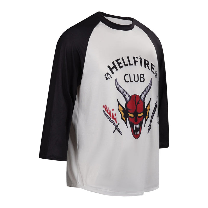 Kinder Stranger Things 4 Cosplay Kostüm Hellfire Club Halloween Karneval T-Shirt - CrazeCosplay