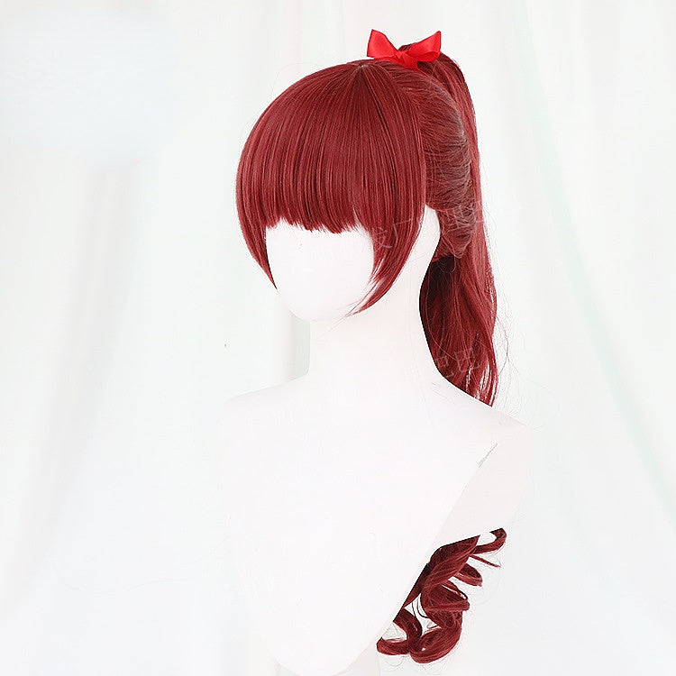 Persona 5 Yoshizawa Kasumi Red Long Cosplay Wig