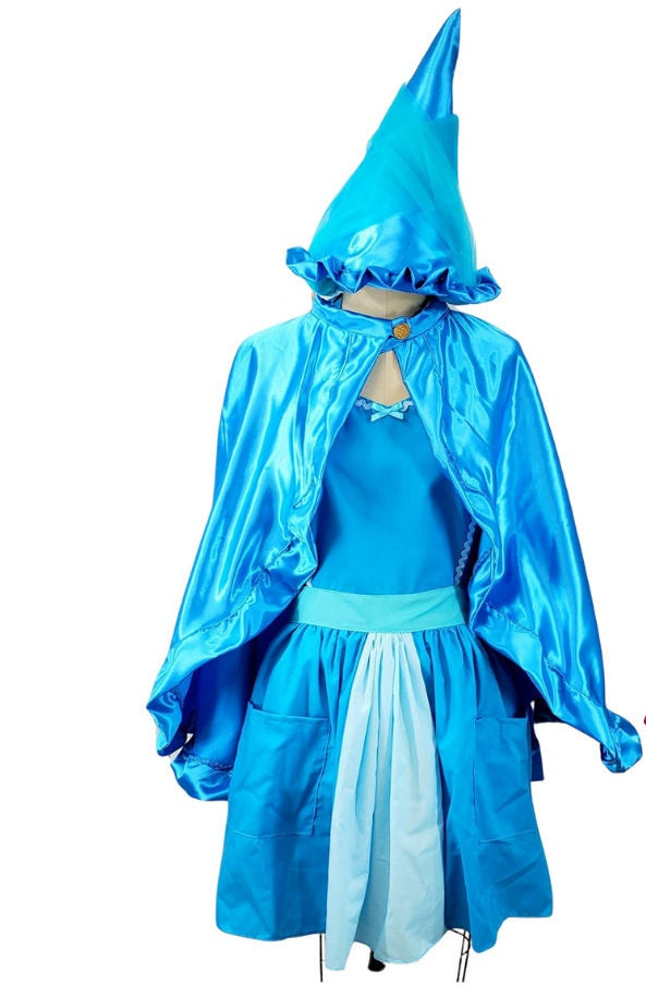 Maleficent Blue Fairy Costume Three Fairies Sleeping Beauty Cosplay Dress
