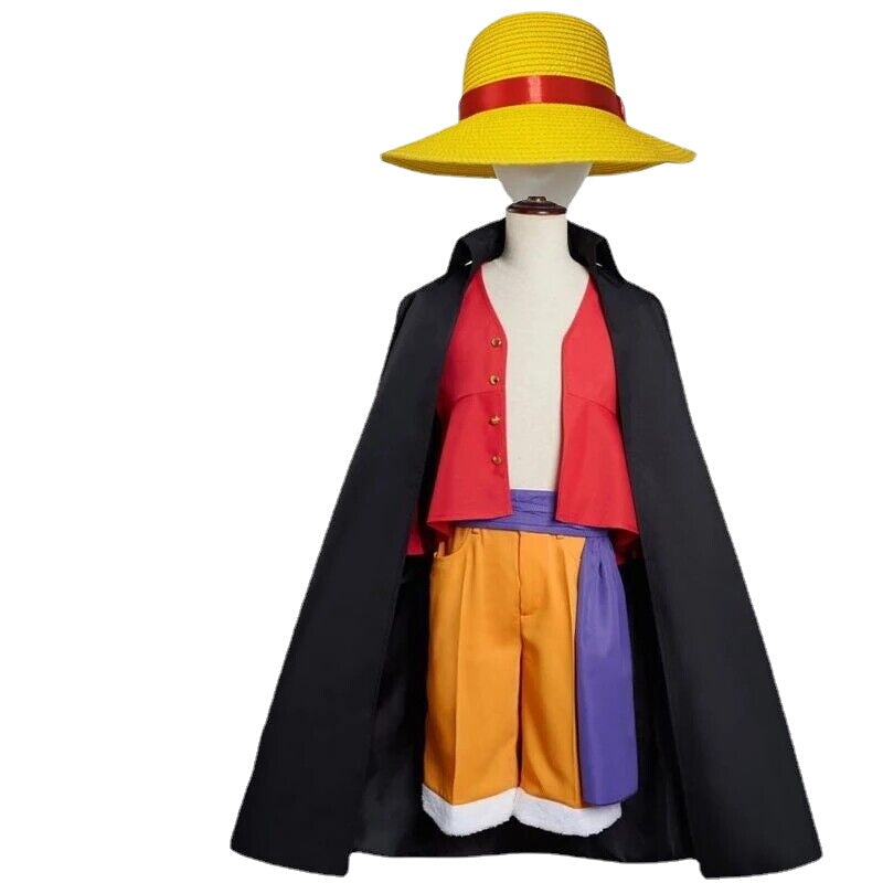 One Piece Luffy Onigashima Outfit With Straw Hats