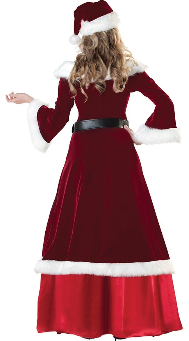 Adult Mrs Claus Fancy Fress Women's Santa Costume Christmas Outfit - CrazeCosplay