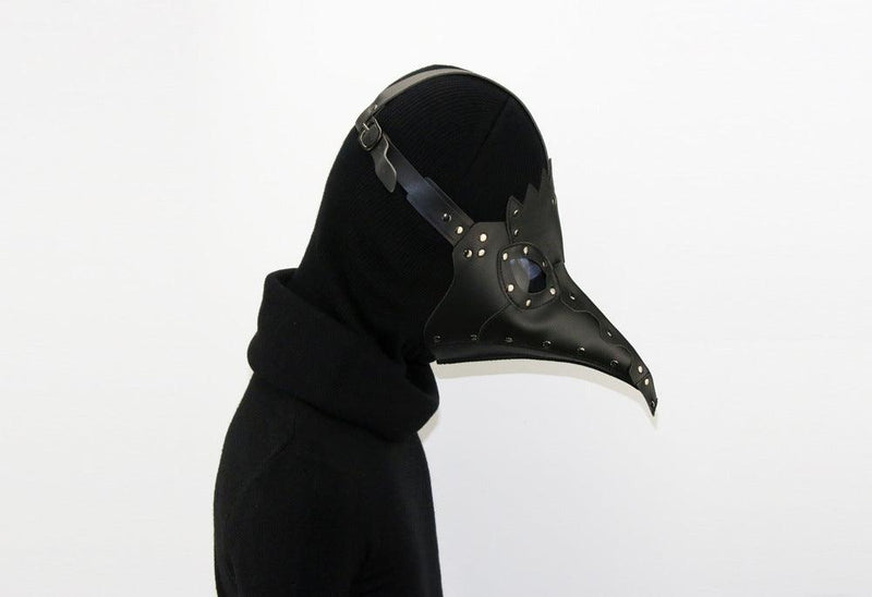 The Plague Doctor Black Bird Beak Black Mask Halloween Cosplay Props - CrazeCosplay