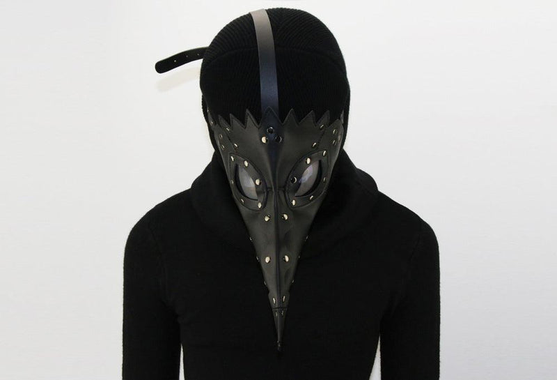 The Plague Doctor Black Bird Beak Black Mask Halloween Cosplay Props - CrazeCosplay