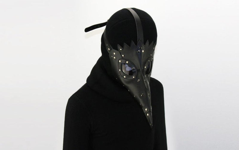 The Plague Doctor Black Bird Beak Black Mask Halloween Cosplay Props - CrazeCosplay