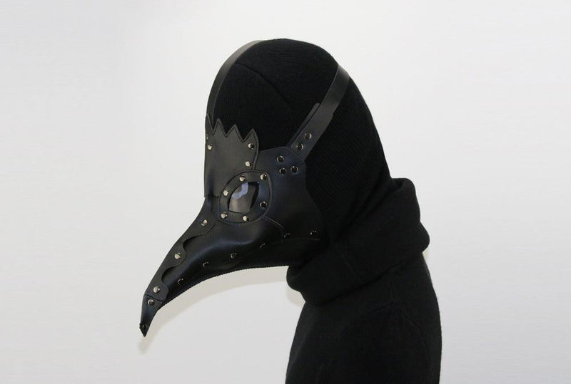 The Plague Doctor Black Bird Beak Black Mask Halloween Cosplay Props - CrazeCosplay