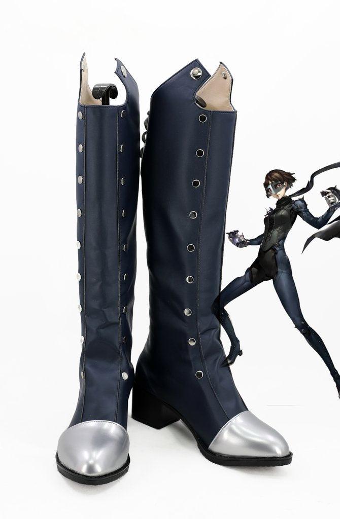 P5 Persona 5 Makoto Niijima Cosplay Shoes Boots - CrazeCosplay