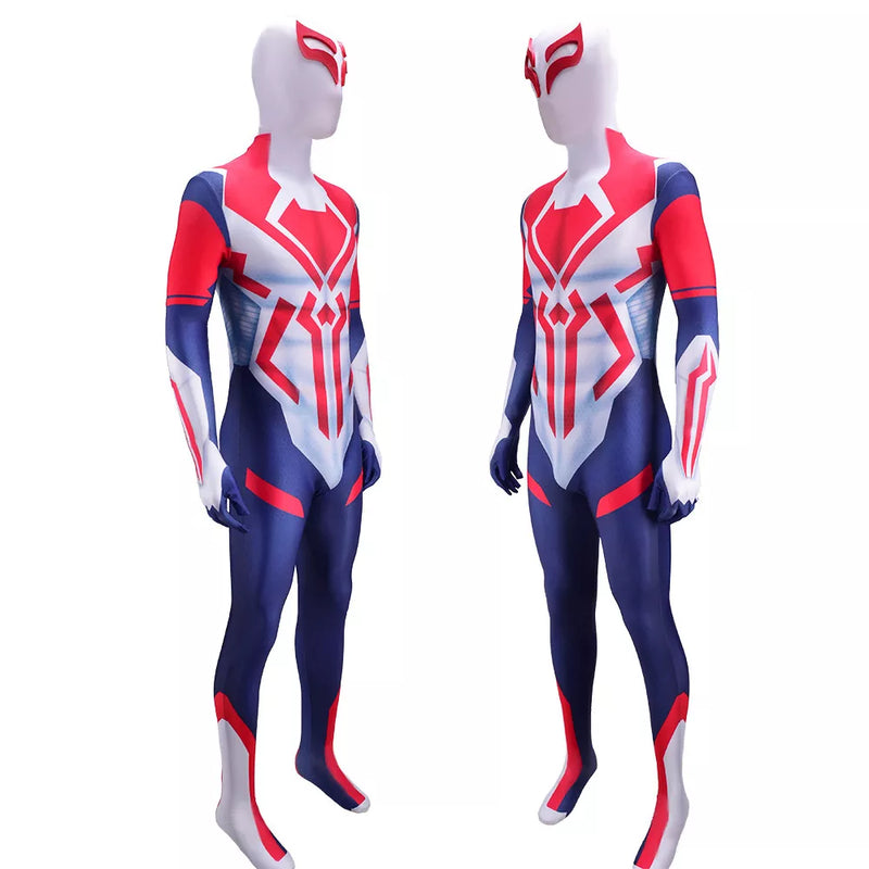 Spiderman 2099 White Suit Adult Cosplay Costume - CrazeCosplay