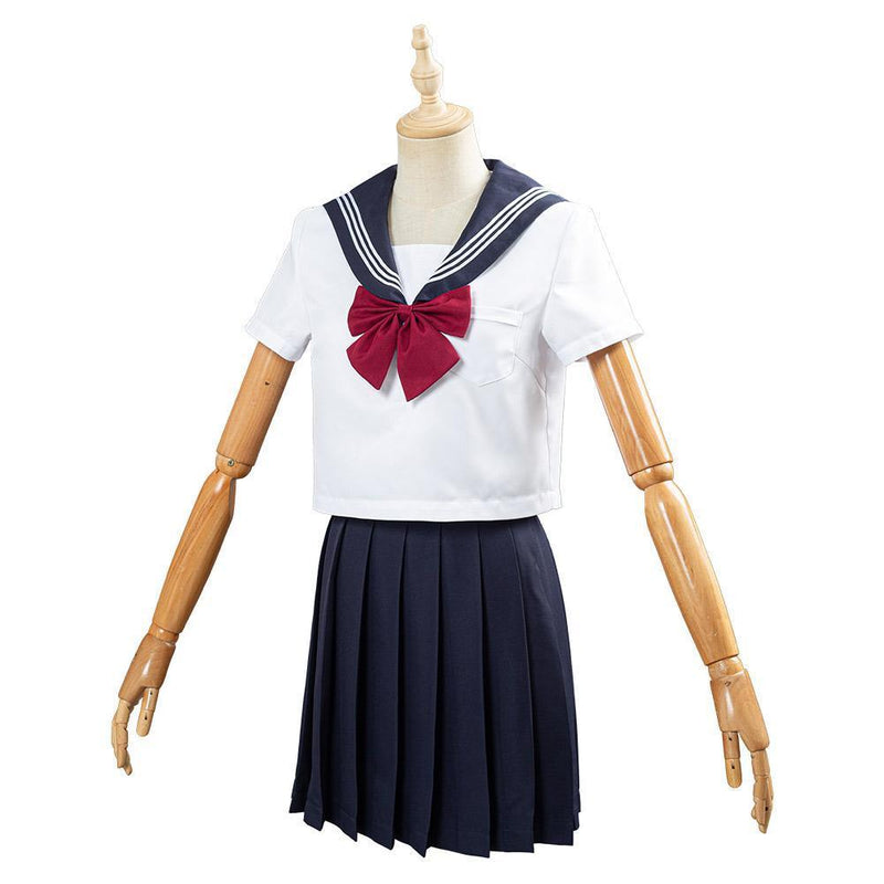 Summer Navy Sailor Suit Cosplay Top Skirt Outfit Jk High School Uniform Class Uniform Students Clothing - CrazeCosplay