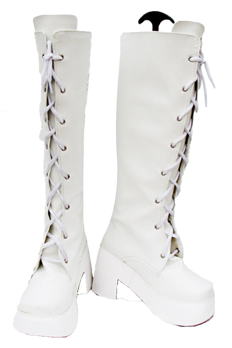 Sweet Classical White High Heeled Boots - CrazeCosplay