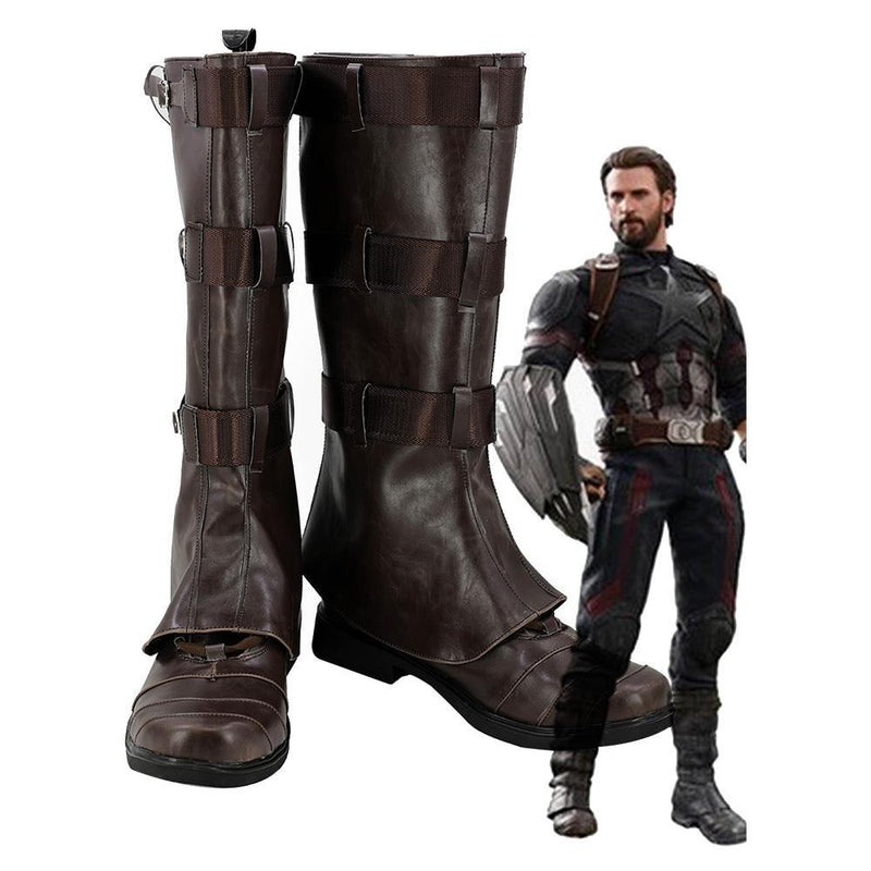 Avengers Infinity War Captain America Steven Rogers Cosplay Shoes Boots - CrazeCosplay