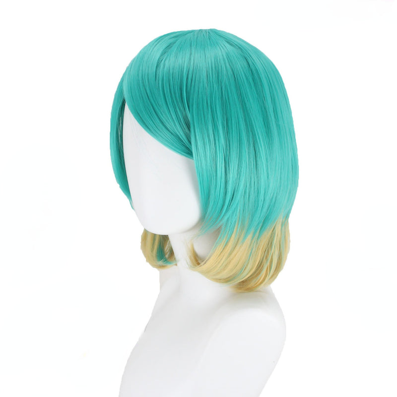 Final Fantasy  FF14 Blue Green Cosplay Wig