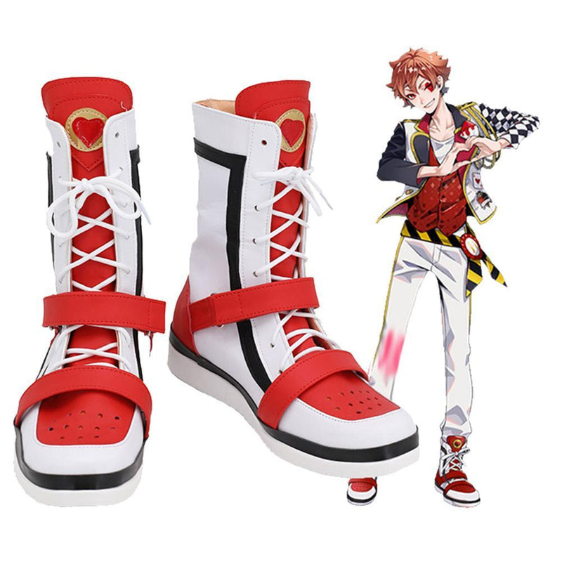 Game Twisted Wonderland Alice In Wonderland Theme Ace Halloween Boots Cosplay Shoes - CrazeCosplay