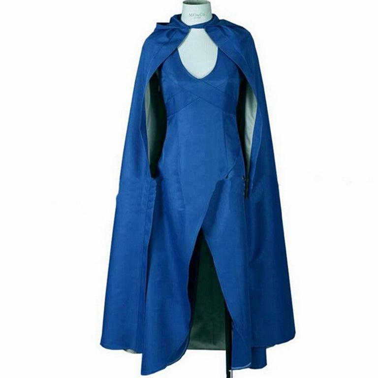 Got Game Of Thrones Daenerys Targaryen Blue Dress Outfit Cosplay Costume