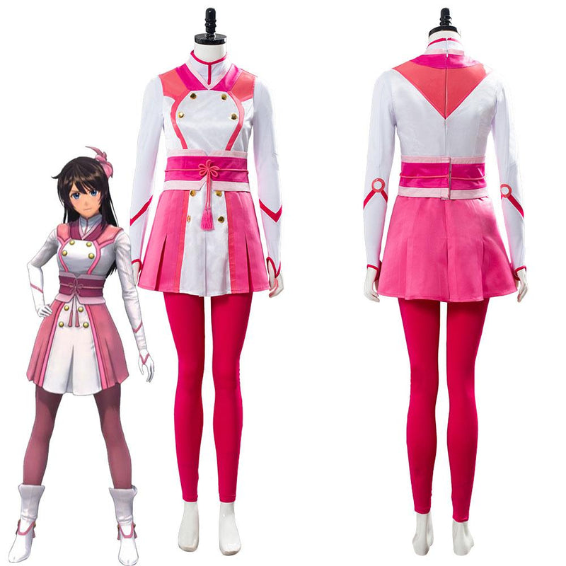 Project Sakura War Amamiya Sakura Battle Uniform Set Cosplay Costume - CrazeCosplay