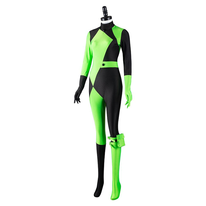 Kim Possible Shego Adult Jumpsuit Halloween Carnival Suit Outfits Cosplay Costume-CrazeCosplay