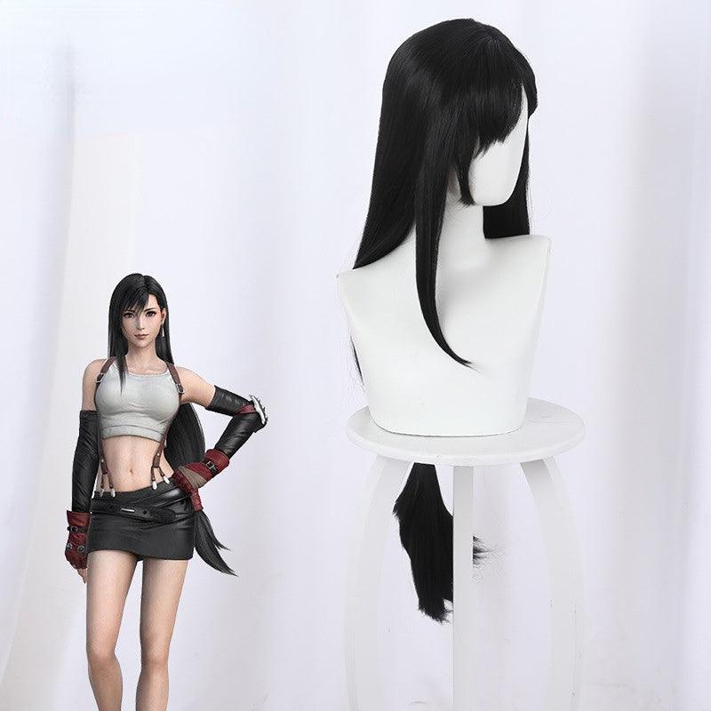 FF7 Final Fantasy Vii 7 Tifa Lockhart Long Hair Halloween Costume Party Wigs Cosplay Wigs