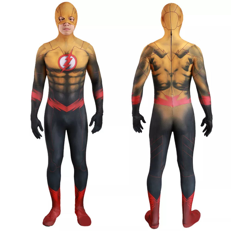 Justice League Reverse Flash Cosplay Costume Adult - CrazeCosplay