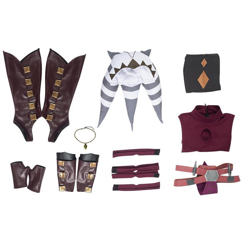 Star Wars The Clone Wars Ahsoka Tano Kids Children Halloween Carnival Suit Outfits Cosplay Costume - CrazeCosplay