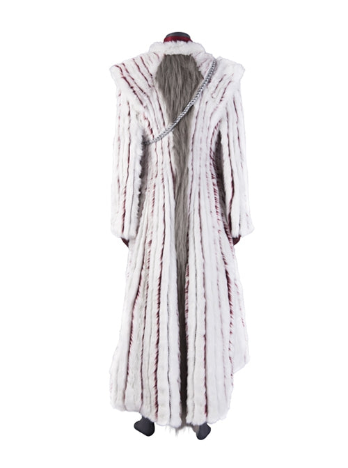 Daenerys Targaryen Dress Game Of Thrones Season 8 Dragon Mother Plush Coat Outfit Halloween Cosplay Costume