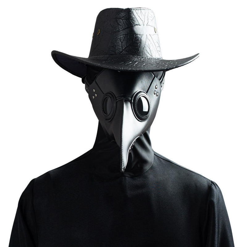 Plague Doctor Bird Beak Mask Steampunk Long Robe Outfit Halloween Cosplay Costume - CrazeCosplay