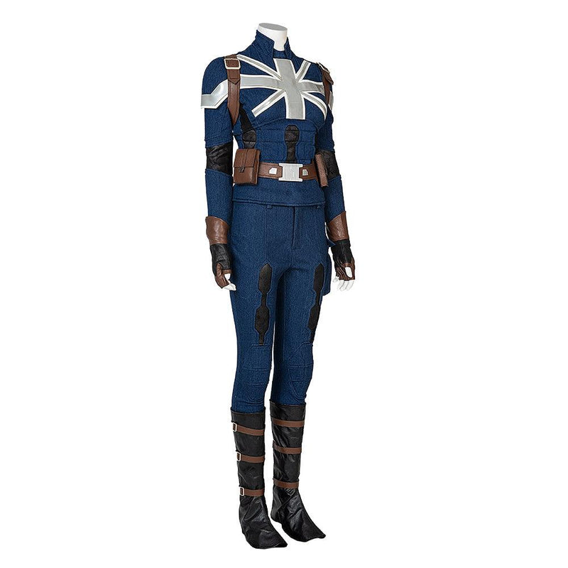 Peggy Carter Cosplay Costume What If Captain Carter Stealth Outfit - CrazeCosplay
