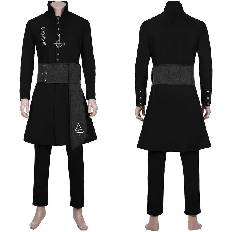 Ghost B C Nameless Ghoul Black Coat Props Halloween Full Set Cosplay Costume - CrazeCosplay