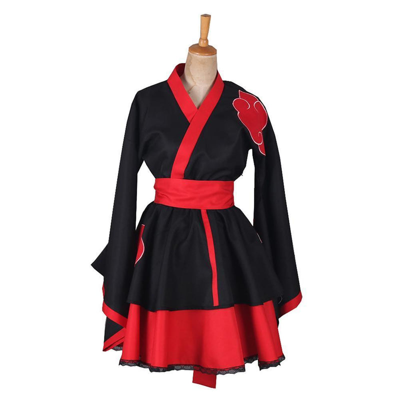 Naruto Akatsuki Lolita Robe Genderbend Cosplay Costume - CrazeCosplay