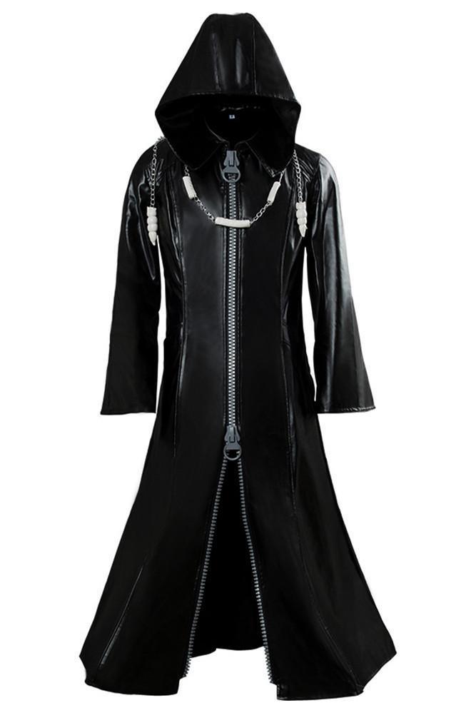 Manga Kh Organization Xiii Kingdom Hearts ii 2 Cosplay Pleather Coat Costume New Version - CrazeCosplay