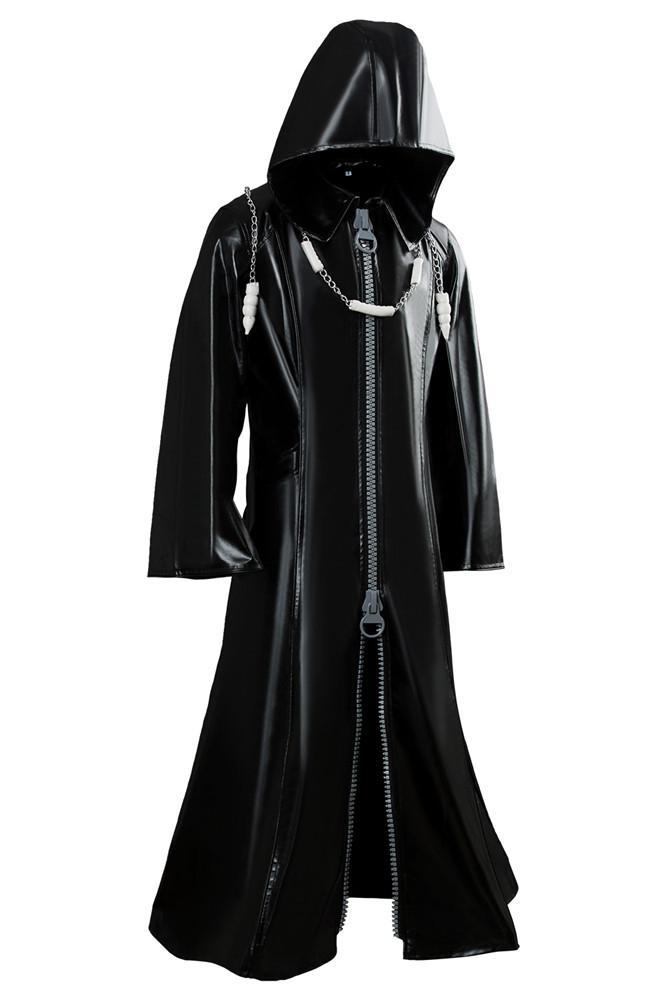 Manga Kh Organization Xiii Kingdom Hearts ii 2 Cosplay Pleather Coat Costume New Version - CrazeCosplay